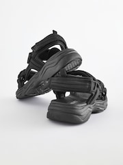 Black Sporty Trekker Sandals - Image 4 of 6