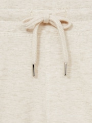 Reiss Oatmeal Melange Tyne Drawstring Fleece Lined Shorts - Image 6 of 6