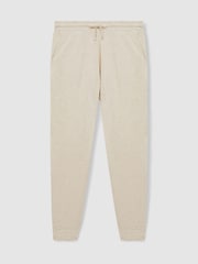 Reiss Oatmeal Melange Jose Drawstring Fleece Lined Joggers - Image 5 of 5