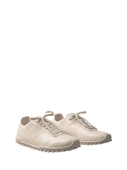 Calvin Klein Natural Shiny Organza Runner Trainers - Image 3 of 6