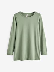 Khaki Green 100% Cotton Tall Long Sleeve Top - Image 4 of 4