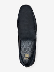 Navy Blue Suede Driver Shoes - Image 4 of 5