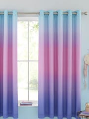 Catherine Lansfield Multi Ombre Rainbow Eyelet Curtains - Image 1 of 3