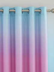 Catherine Lansfield Multi Ombre Rainbow Eyelet Curtains - Image 2 of 3