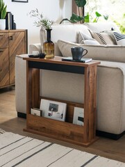 Dark Bronx Oak Effect Side Table - Image 1 of 7