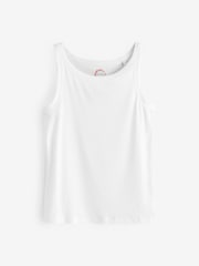 White Ribbed Racer Vest - Image 5 of 5