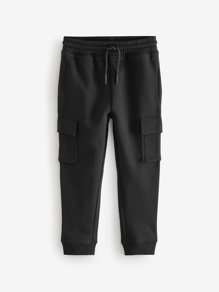Black/Green Slim Fit Slim Cargo Joggers 2 Pack (3-16yrs) - Image 2 of 6