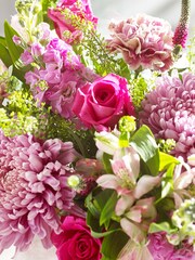 Multi Bloom Chrysanthemum and Rose Bouquet in Gift Bag - Image 2 of 4