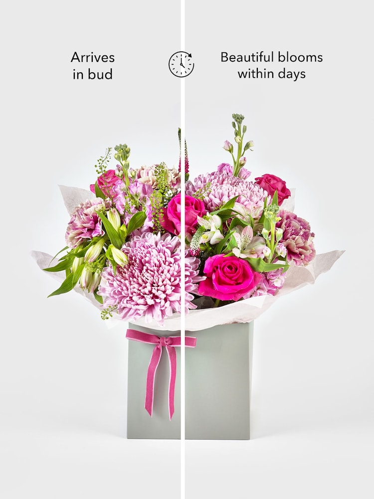 Multi Bloom Chrysanthemum and Rose Bouquet in Gift Bag - Image 4 of 4