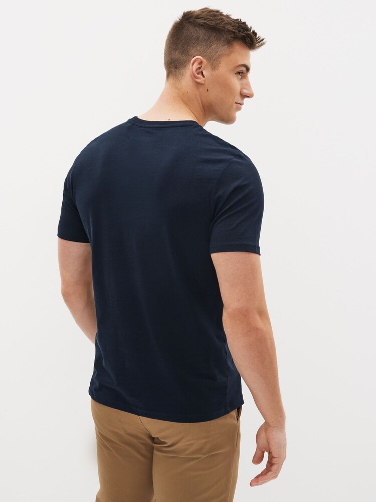 White/ Slate Grey/ Blue/ Navy Blue Regular Fit T-Shirts 4 Pack - Image 8 of 11