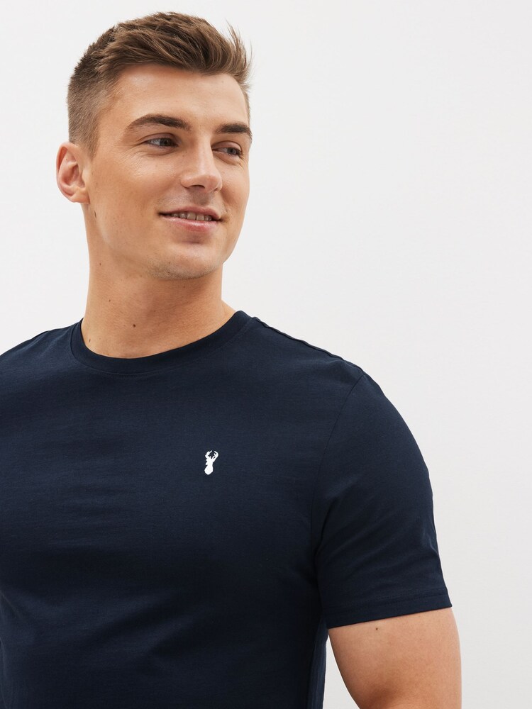 White/ Slate Grey/ Blue/ Navy Blue Regular Fit T-Shirts 4 Pack - Image 9 of 11