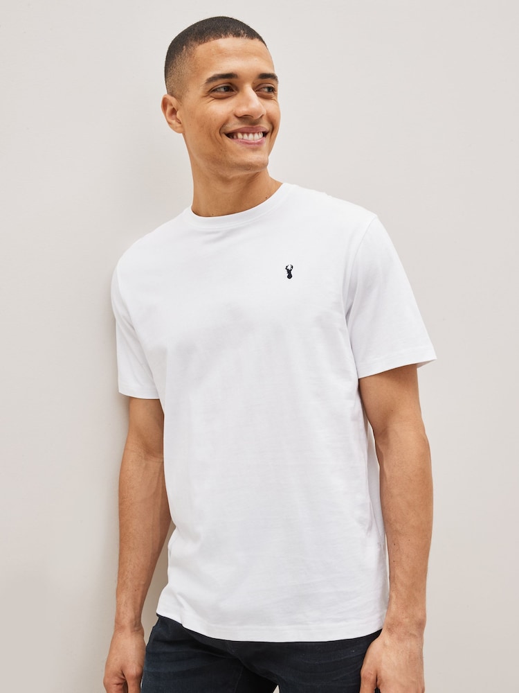 Burgundy Red/White/Grey/Black Regular Fit T-Shirts 4 Pack - Image 12 of 14