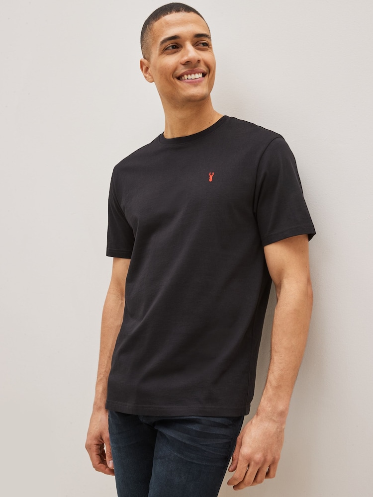 Burgundy Red/White/Grey/Black Regular Fit T-Shirts 4 Pack - Image 13 of 14