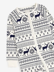 Crème - The Little Tailor renne motif Noël Fair Isle pour enfant 100 ( % coton tout-en-un - Image 8 de 9