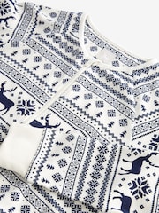 Crème - The Little Tailor renne motif Noël Fair Isle pour enfant 100 ( % coton tout-en-un - Image 9 de 9