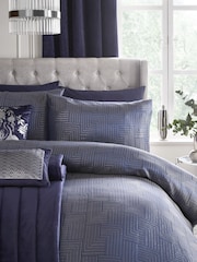 Laurence Llewelyn-Bowen Navy Blue Palladio Duvet Cover And Pillowcase Set - Image 1 of 4