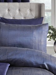 Laurence Llewelyn-Bowen Navy Blue Palladio Duvet Cover And Pillowcase Set - Image 2 of 4