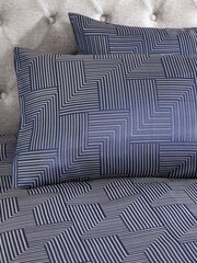 Laurence Llewelyn-Bowen Navy Blue Palladio Duvet Cover And Pillowcase Set - Image 3 of 4
