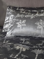 Laurence Llewelyn-Bowen Grey Oasis Velvet Duvet Cover and Pillowcase Set - Image 3 of 4