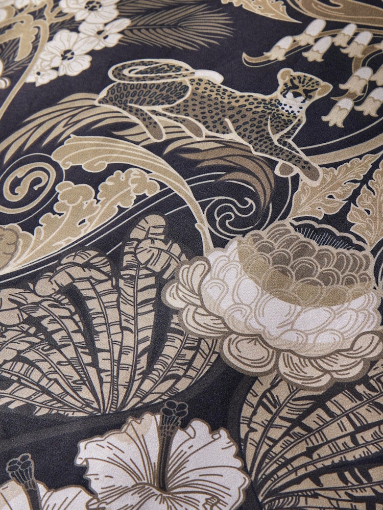 Laurence Llewelyn-Bowen Black Suburban Jungle 100% Cotton Duvet Cover and Pillowcase Set - Image 4 of 4