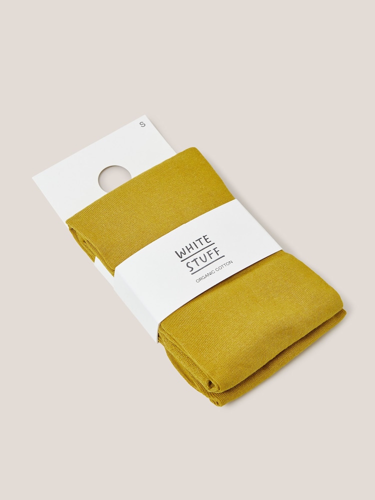 White Stuff Yellow Patty Plain Tights - Image 1 of 3