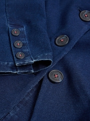 White Stuff Blue Olivia Cotton Jersey Blazer - Image 8 of 8