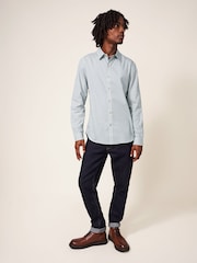 White Stuff Natural Fan Geometric Printed 100% Cotton Shirt - Image 1 of 6