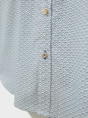 White Stuff Natural Fan Geometric Printed 100% Cotton Shirt - Image 4 of 6