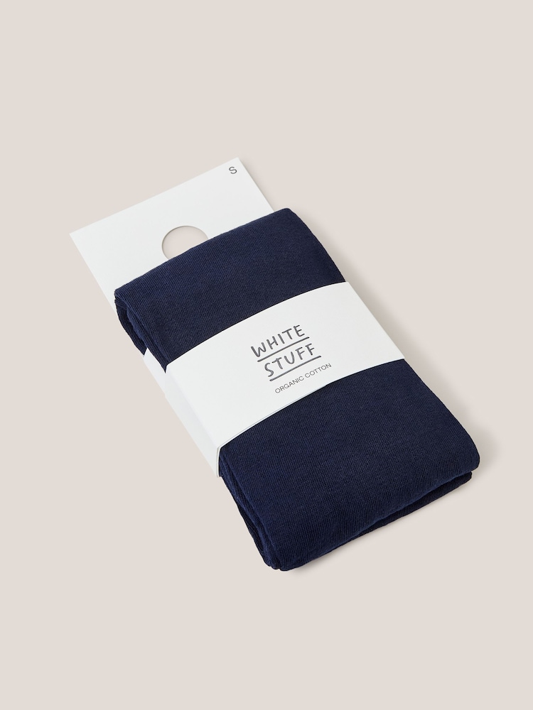 White Stuff Blue Patty Plain Tights - Image 1 of 3