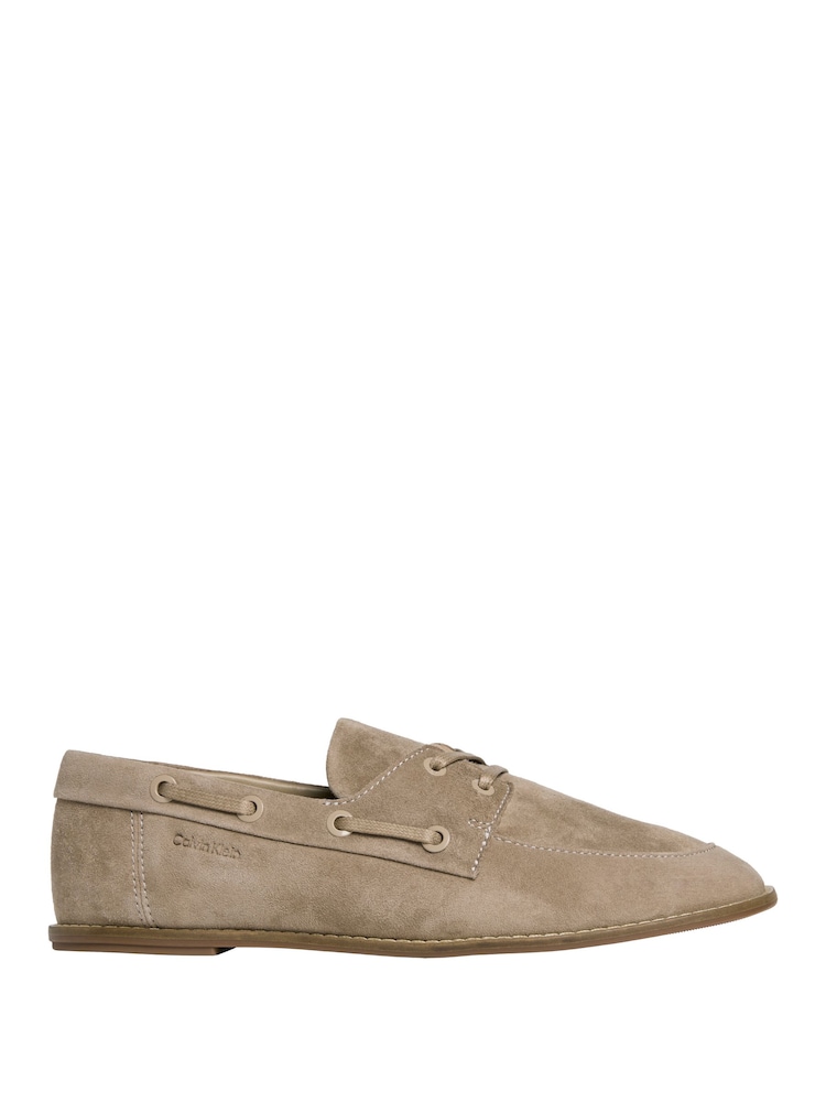 Calvin Klein Brown Suede Boat Shoes - Image 1 of 6
