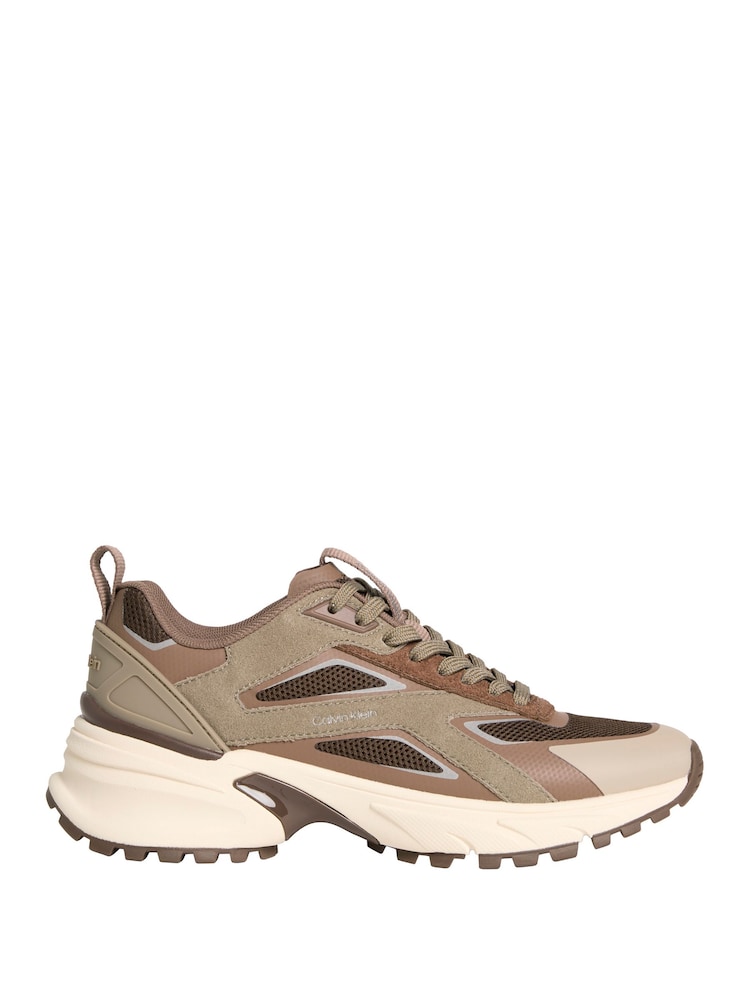 Calvin Klein Brown Knit Mesh Runner Trainers - Image 1 of 6 Calvin Klein Brown Knit Mesh Runner Trainers - Image 1 of 6