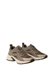 Calvin Klein Brown Knit Mesh Runner Trainers - Image 3 of 6