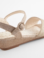 Gold Glitter Occasion Wedge Sandals - Image 3 of 5