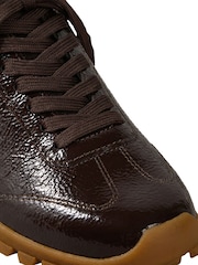 Calvin Klein Brown Shiny Organza Runner Trainers - Image 6 of 6