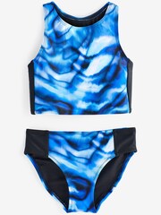 Blue/Black Sports Bikini (3-16yrs) - Image 3 of 4