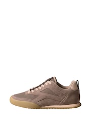 Calvin Klein Nude Suede Runner Trainers - Image 2 of 6