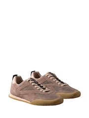 Calvin Klein Nude Suede Runner Trainers - Image 3 of 6