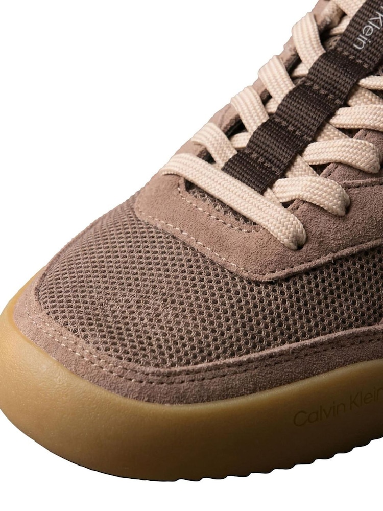 Calvin Klein Nude Suede Runner Trainers - Image 6 of 6 Calvin Klein Nude Suede Runner Trainers - Image 6 of 6