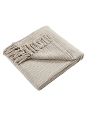 Drift Home Natural Quinn 100% Cotton Throw - Image 3 of 3