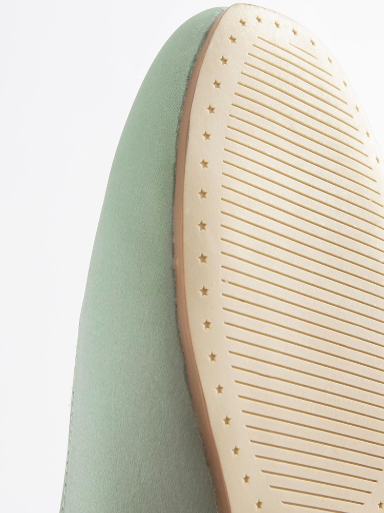 Sage Green Satin (Stain Resistant) Standard Fit (F) Square Toe Mary Jane Occasion Shoes - Image 8 of 8 Sage Green Satin (Stain Resistant) Standard Fit (F) Square Toe Mary Jane Occasion Shoes - Image 8 of 8