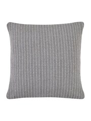 Drift Home Grey Quinn Recycled Cotton Square Cushion - Image 2 of 3
