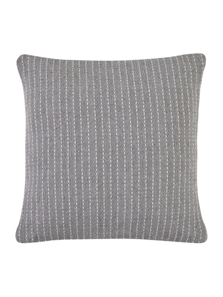 Drift Home Grey Quinn Recycled Cotton Square Cushion - Image 2 of 3