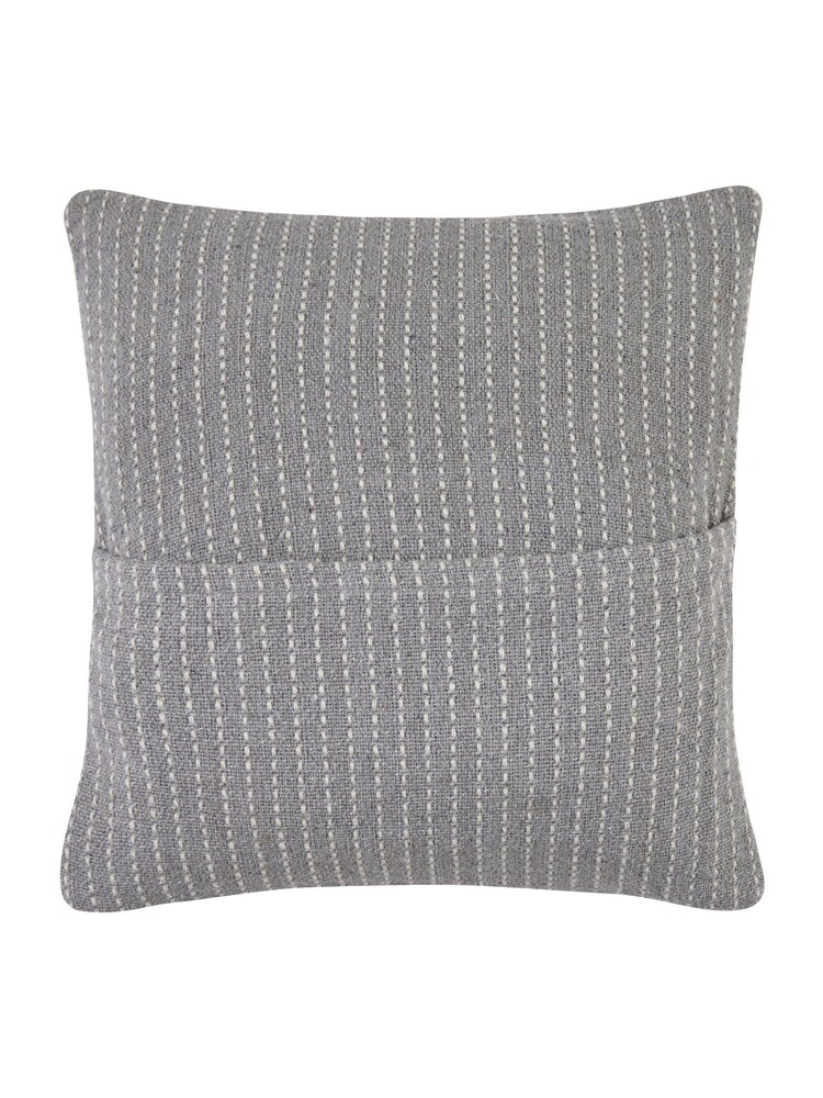 Drift Home Grey Quinn Recycled Cotton Square Cushion - Image 3 of 3