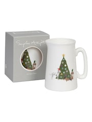 Sophie Allport White Christmas Dogs Small Jug - Image 1 of 2