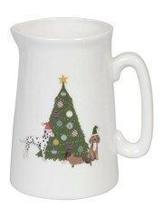 Sophie Allport White Christmas Dogs Small Jug - Image 2 of 2