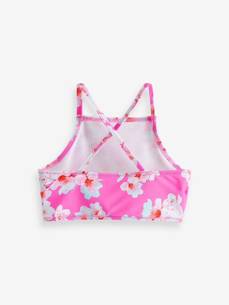 Bright Pink Floral Bikini (3-16yrs) - Image 4 of 4