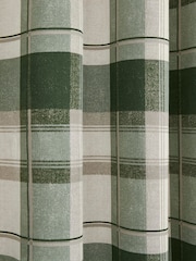 Fusion Green Balmoral Check Eyelet 100% Cotton Curtains - Image 3 of 3