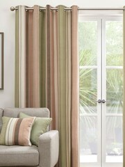 Fusion Green Whitworth Eyelet 100% Cotton Curtains - Image 1 of 3