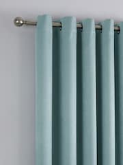 Fusion Blue Strata Dimout Room Darkening Eyelet Curtains - Image 2 of 4