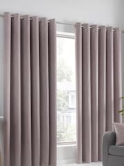 Fusion Strata Room Darkening Woven Pair of Eyelet Curtains - Image 1 of 4